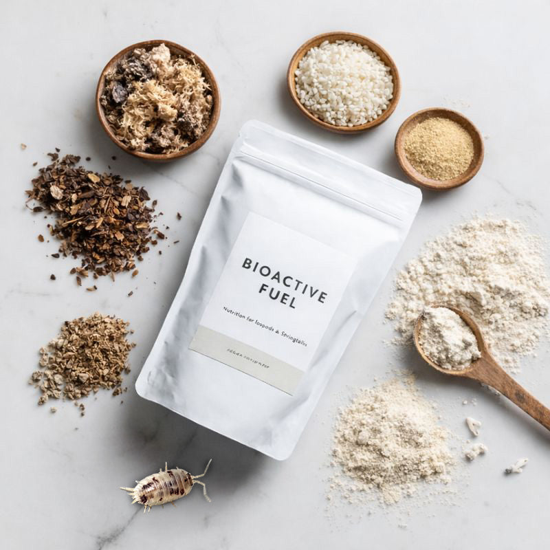 Bioactive Fuel insect food blend with ingredients and isopod, premium feeder nutrition